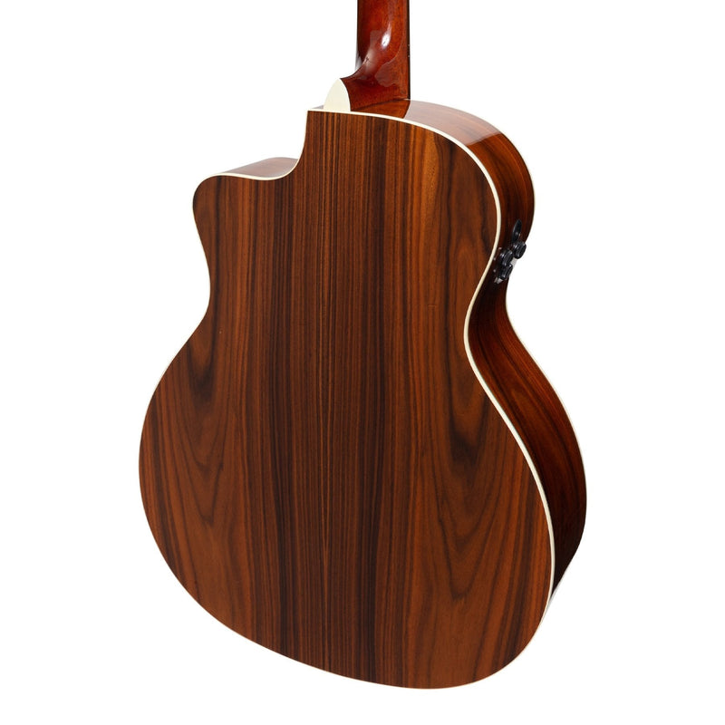 -Saga '850 Series' Solid Spruce Top Acoustic-Electric Small-Body Cutaway Guitar (Natural Gloss)-Living Music