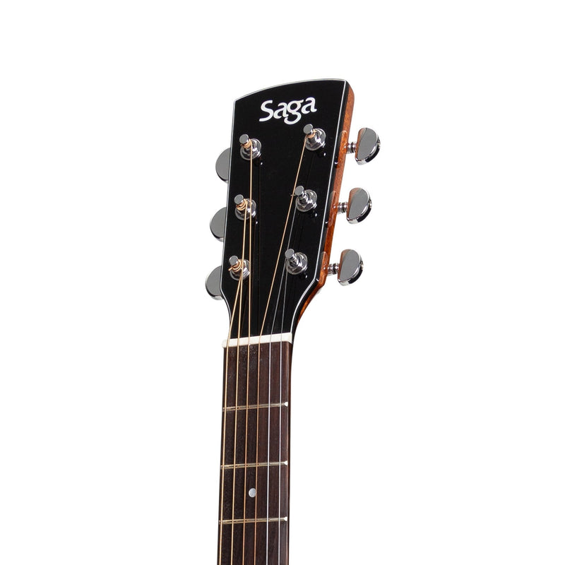 -Saga '850 Series' Solid Spruce Top Acoustic-Electric Small-Body Cutaway Guitar (Natural Gloss)-Living Music