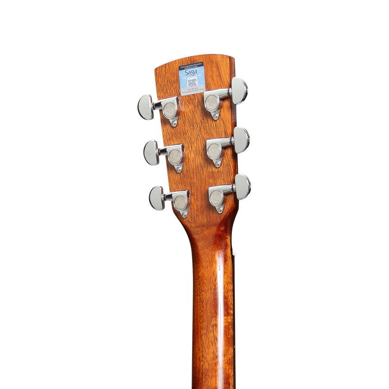 -Saga '850 Series' Solid Spruce Top Acoustic-Electric Small-Body Cutaway Guitar (Natural Gloss)-Living Music