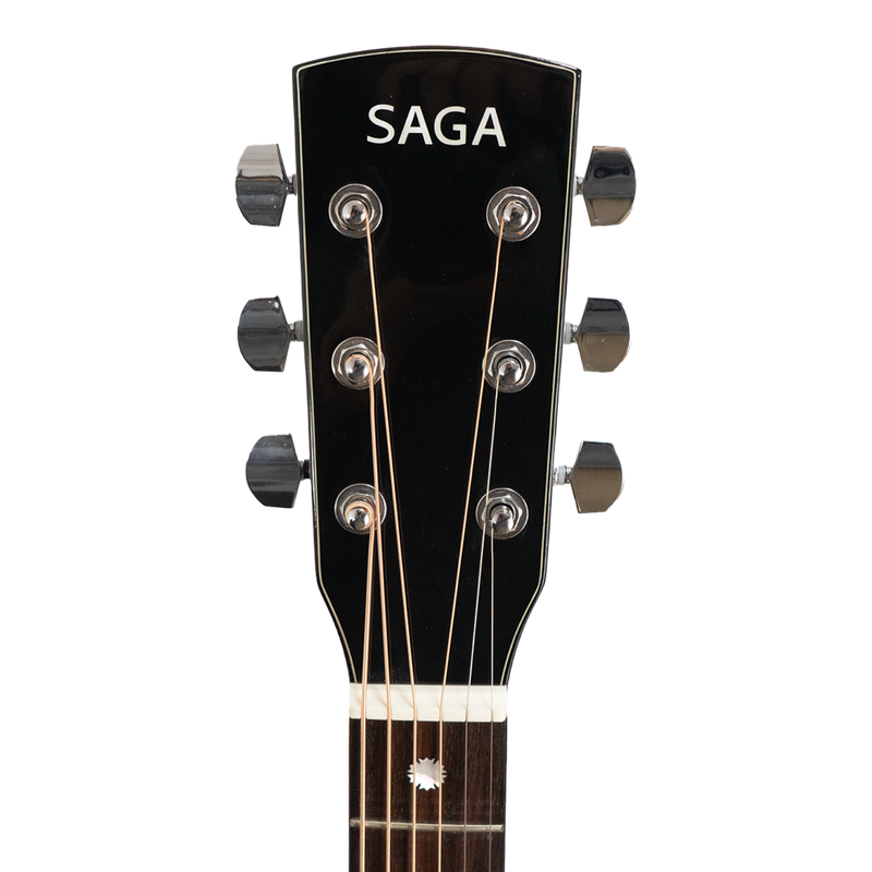 -Saga A1DCE All Solid Spruce Sapele Acoustic-Electric Guitar (Natural)-Living Music