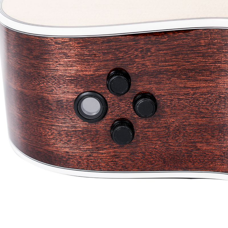 -Saga A1DCE All Solid Spruce Sapele Acoustic-Electric Guitar (Natural)-Living Music