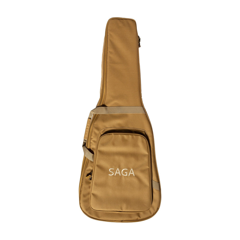 -Saga '850 Series' Solid Spruce Top Acoustic-Electric Dreadnought Guitar (Natural)-Living Music