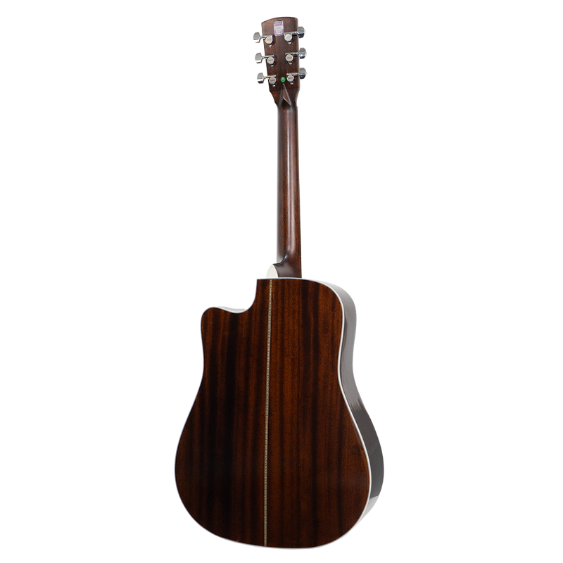 -Saga A1DCE All Solid Spruce Sapele Acoustic-Electric Guitar (Natural)-Living Music