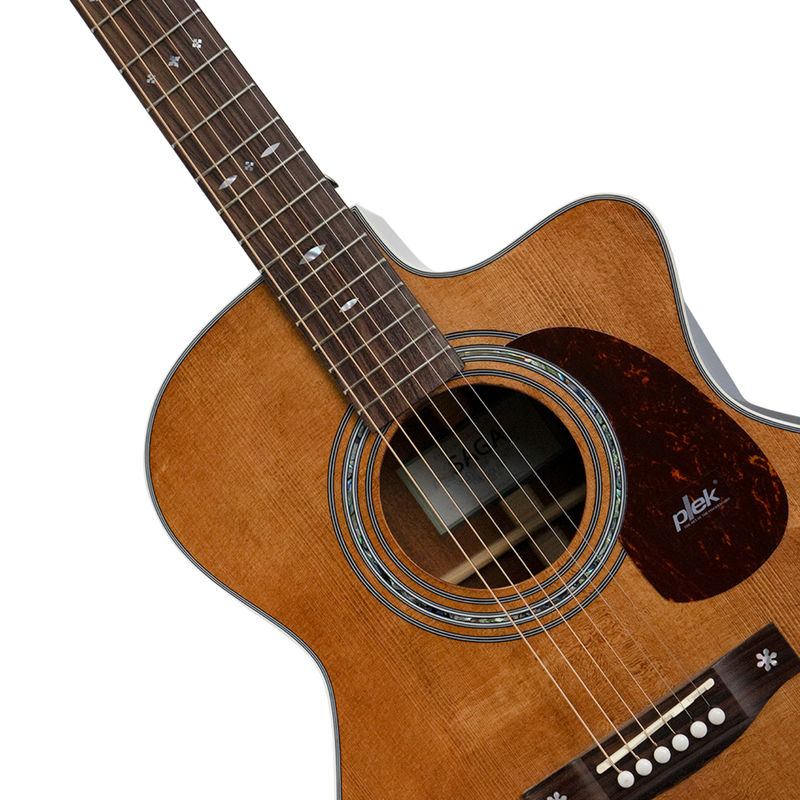 -Saga A1GCE All Solid Spruce Sapele Acoustic-Electric Guitar (Retro)-Living Music