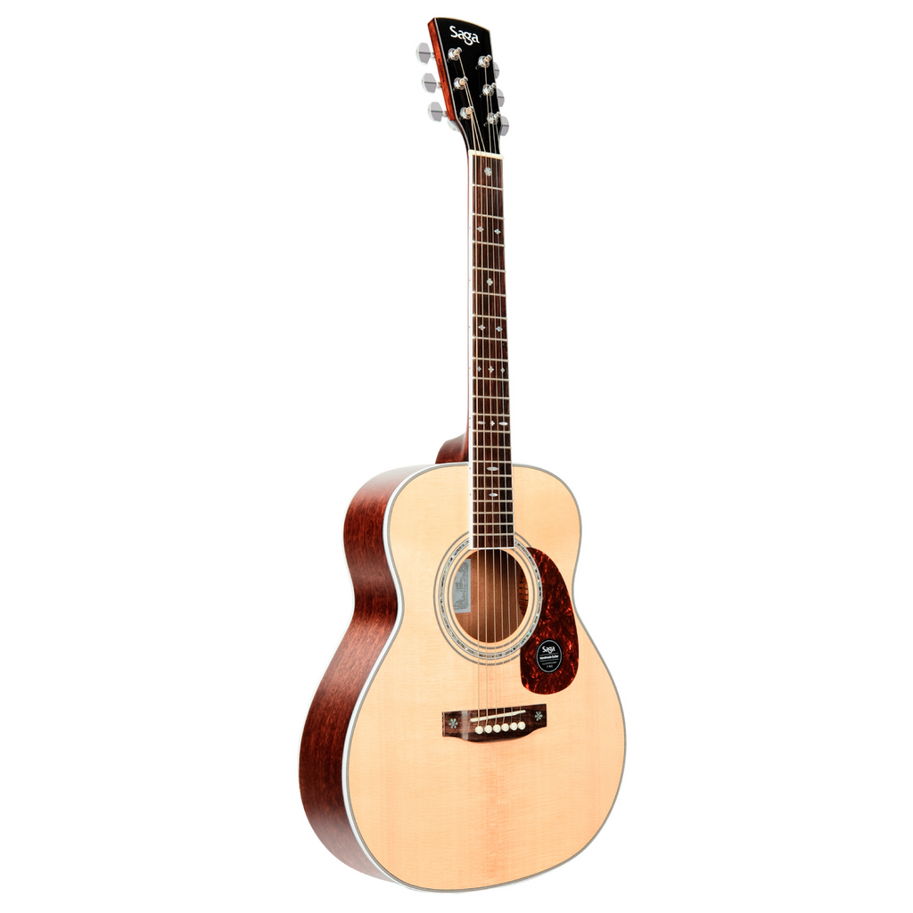 -Saga A1 Mini All Solid Acoustic Guitar (Natural)-Living Music