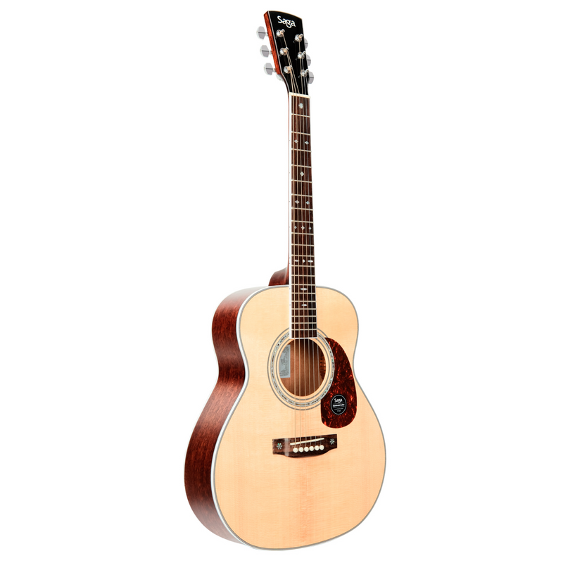 -Saga A1 Mini All Solid Acoustic Guitar (Natural)-Living Music