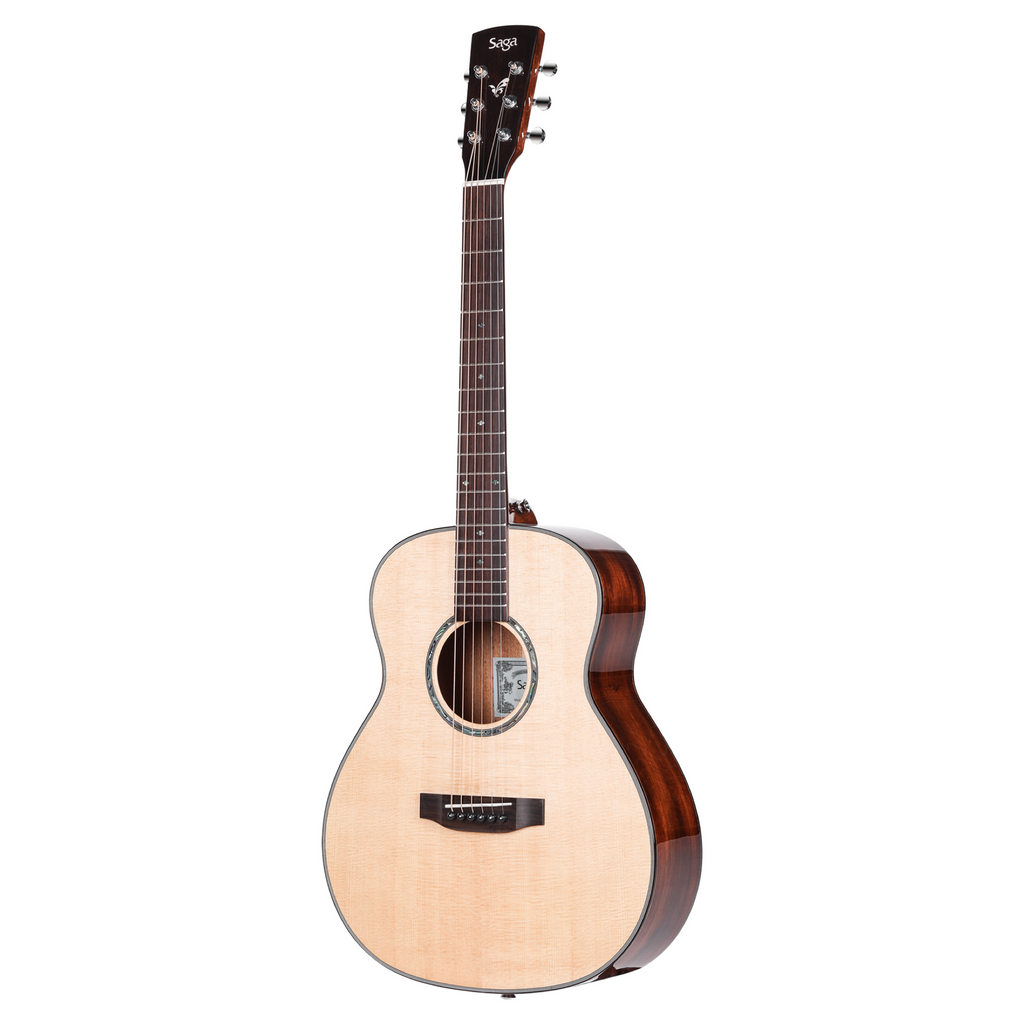 -Saga CC1 All Solid Top Small Body Acoustic Guitar (Natural)-Living Music