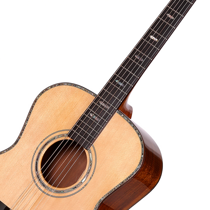 -Saga OL18 All Solid Folk Acoustic-Electric Guitar (Natural)-Living Music