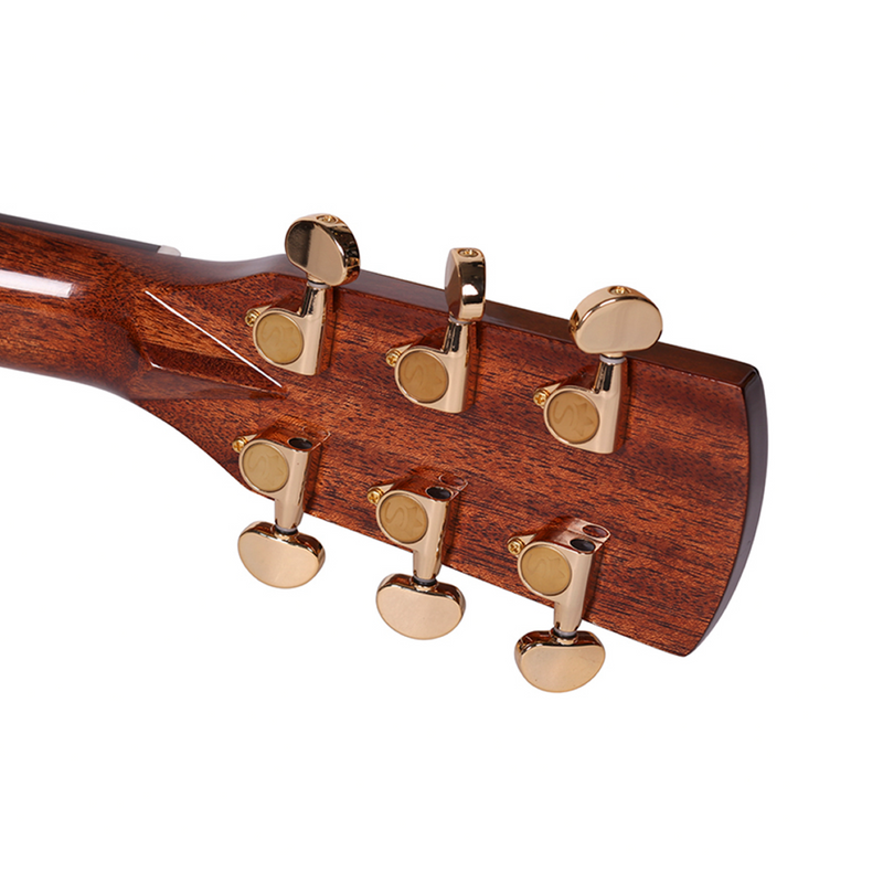 -Saga OL18 All Solid Folk Acoustic-Electric Guitar (Natural)-Living Music
