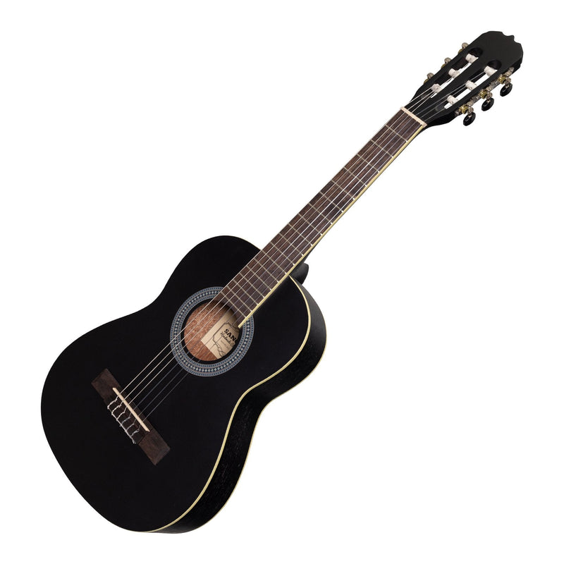 SC-34-BLK-Sanchez 1/2 Size Student Classical Guitar (Black)-Living Music
