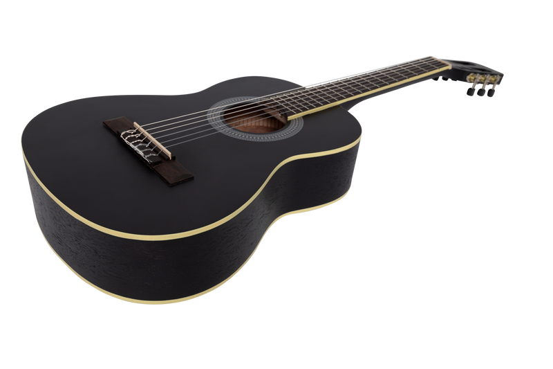 SP-C34-BLK-Sanchez 1/2 Size Student Classical Guitar Pack (Black)-Living Music