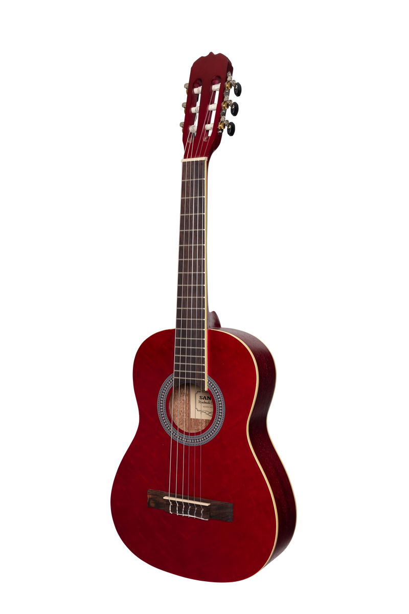 -Sanchez 1/2 Size Student Classical Guitar Pack (Wine Red)-Living Music
