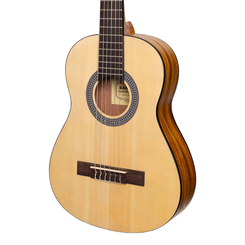 SC-34-SK-Sanchez 1/2 Size Student Classical Guitar (Spruce/Koa)-Living Music