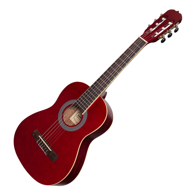 SC-34-WRD-Sanchez 1/2 Size Student Classical Guitar (Wine Red)-Living Music