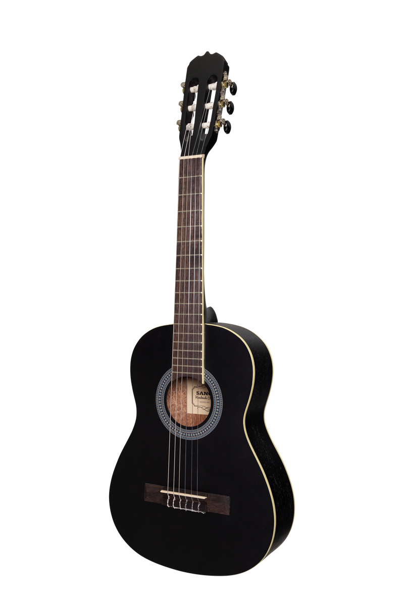 SS-C34-BLK-Sanchez 1/2 Size Student Classical Guitar with Gig Bag (Black)-Living Music