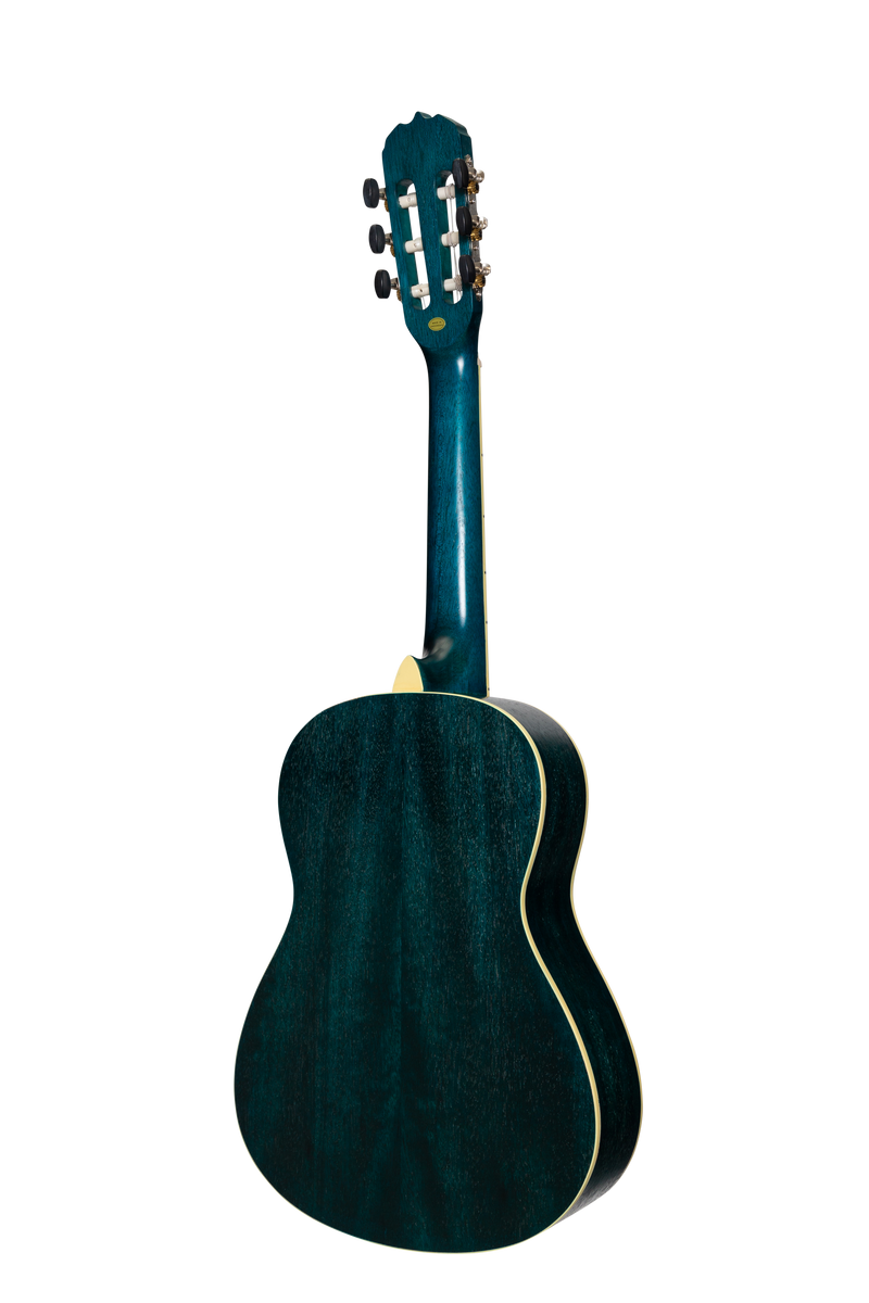 -Sanchez 1/2 Size Student Classical Guitar with Gig Bag (Blue)-Living Music