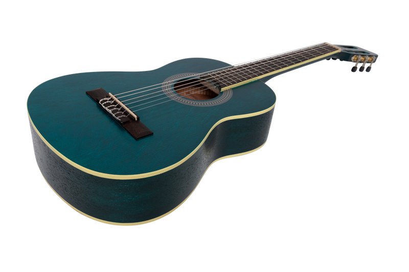-Sanchez 1/2 Size Student Classical Guitar with Gig Bag (Blue)-Living Music