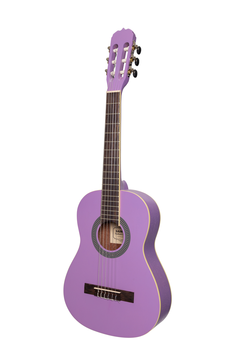 -Sanchez 1/2 Size Student Classical Guitar with Gig Bag (Purple)-Living Music