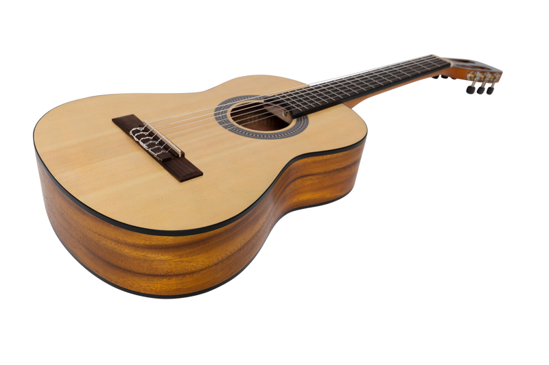 SS-C34-SK-Sanchez 1/2 Size Student Classical Guitar with Gig Bag (Spruce/Koa)-Living Music