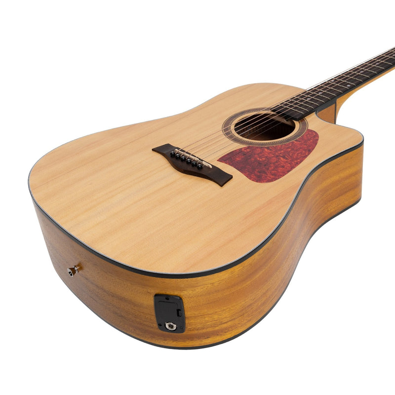 SDC-18-SK-Sanchez Acoustic-Electric Dreadnought Cutaway Guitar (Spruce/Koa)-Living Music