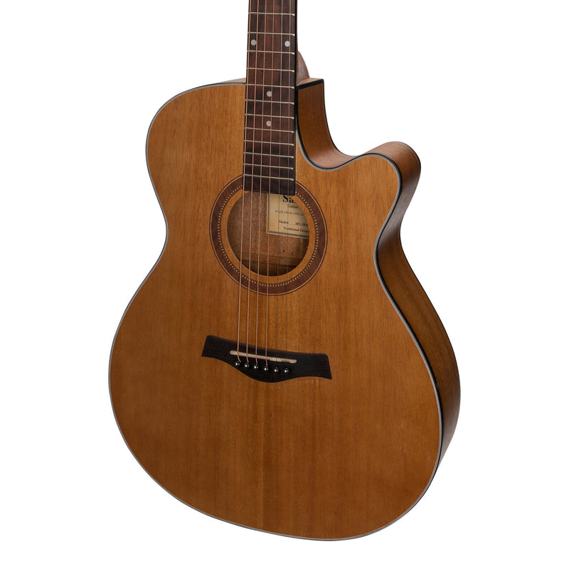 -Sanchez Acoustic-Electric Small Body Cutaway Guitar (Acacia)-Living Music