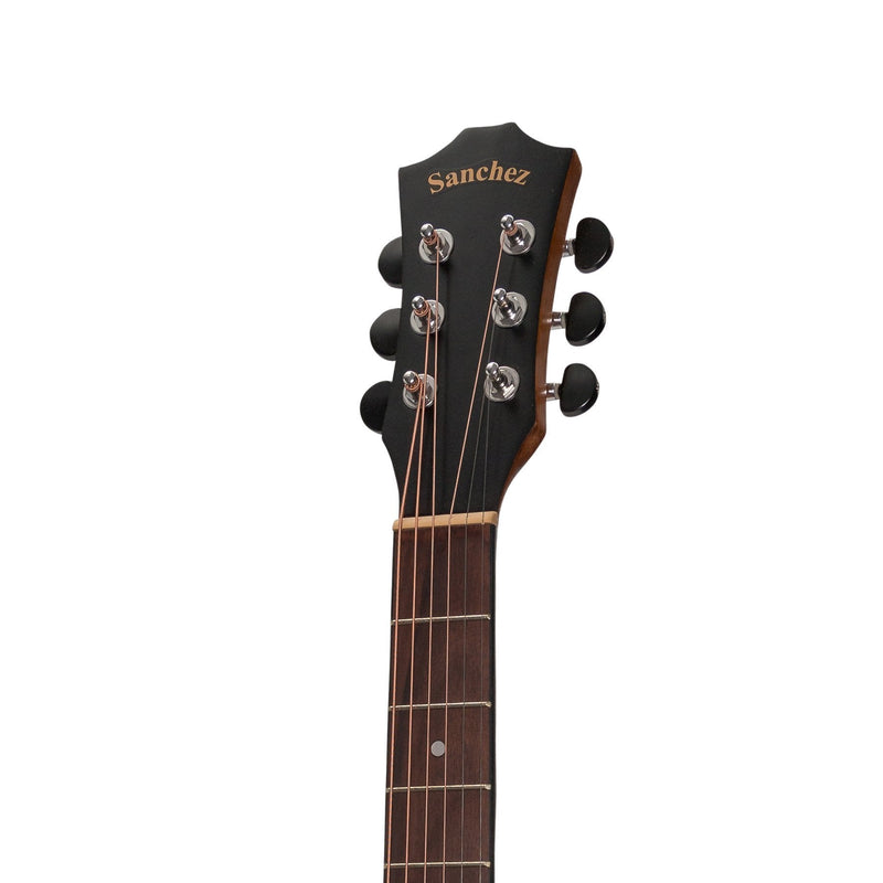 -Sanchez Acoustic-Electric Small Body Cutaway Guitar (Koa)-Living Music