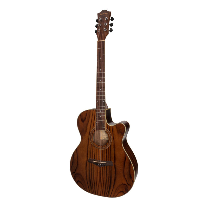 -Sanchez Acoustic-Electric Small Body Cutaway Guitar Pack (Rosewood)-Living Music