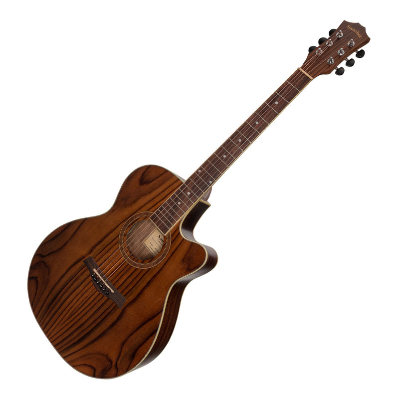 -Sanchez Acoustic-Electric Small Body Cutaway Guitar Pack (Rosewood)-Living Music