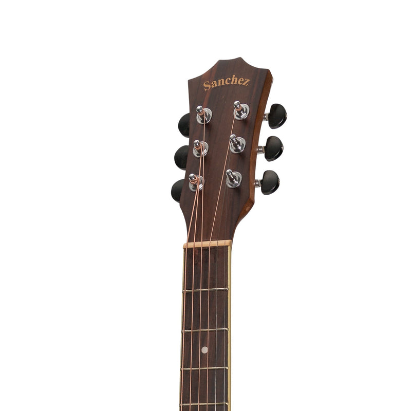 -Sanchez Acoustic-Electric Small Body Cutaway Guitar Pack (Spruce/Rosewood)-Living Music