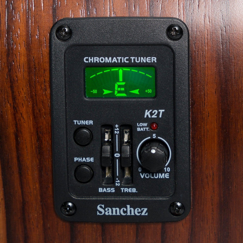 -Sanchez Acoustic-Electric Small Body Guitar (Acacia)-Living Music
