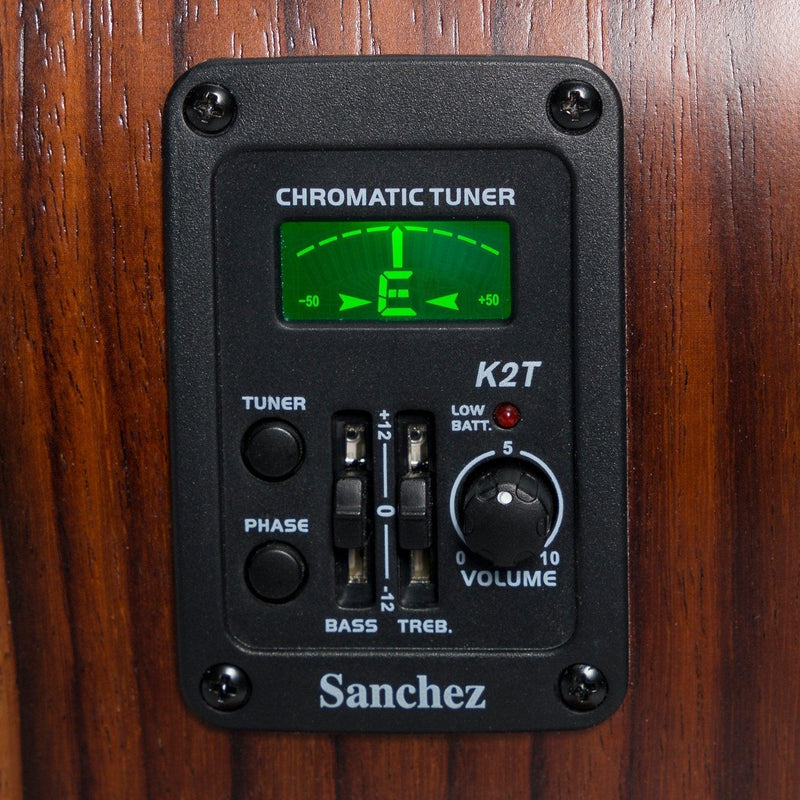 -Sanchez Acoustic-Electric Small Body Guitar Pack (Koa)-Living Music