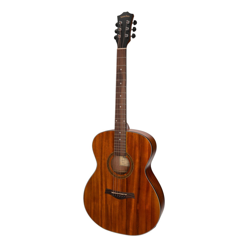 -Sanchez Acoustic-Electric Small Body Guitar Pack (Koa)-Living Music