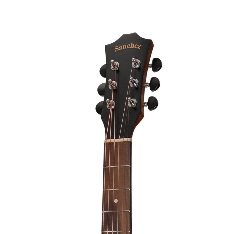-Sanchez Acoustic-Electric Small Body Guitar Pack (Koa)-Living Music