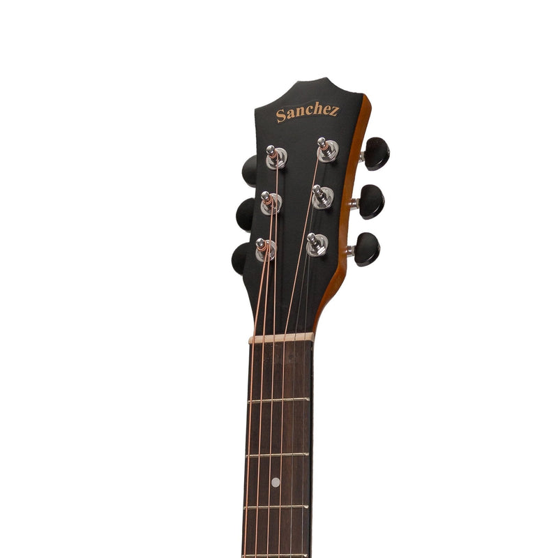 SF-18-KOA-Sanchez Acoustic Small Body Guitar (Koa)-Living Music