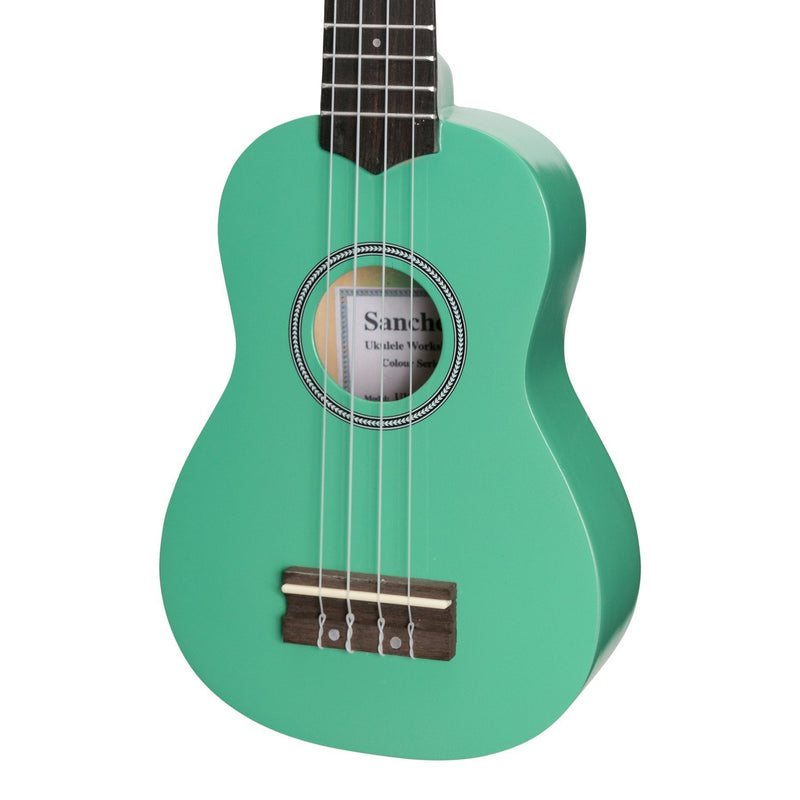 SU-C20-GR-Sanchez 'Colour Series' Soprano Ukulele (Green)-Living Music