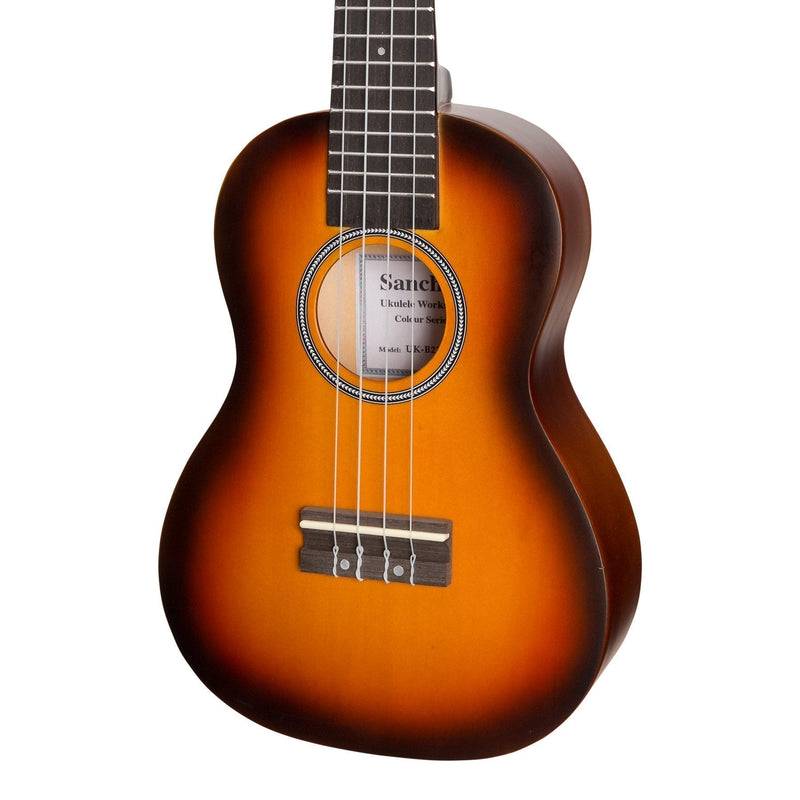 -Sanchez 'Colourburst Series' Concert Ukulele (Old Vintageburst)-Living Music