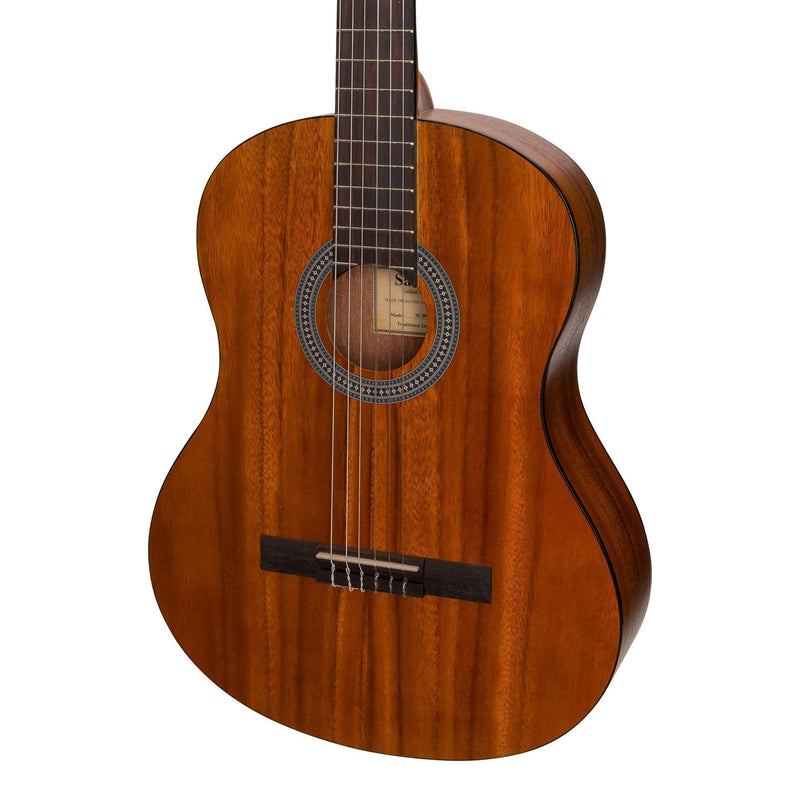 SC-39ET-KOA-Sanchez Full Size Student Acoustic-Electric Classical Guitar with Pickup (Koa)-Living Music