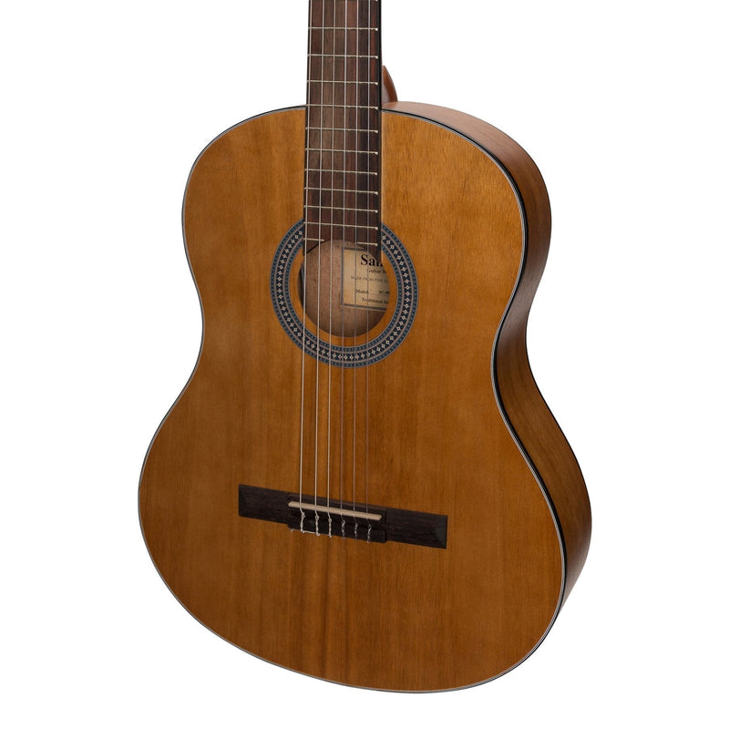 -Sanchez Full Size Student Acoustic-Electric Classical Guitar with Pickup and Gig Bag (Koa)-Living Music