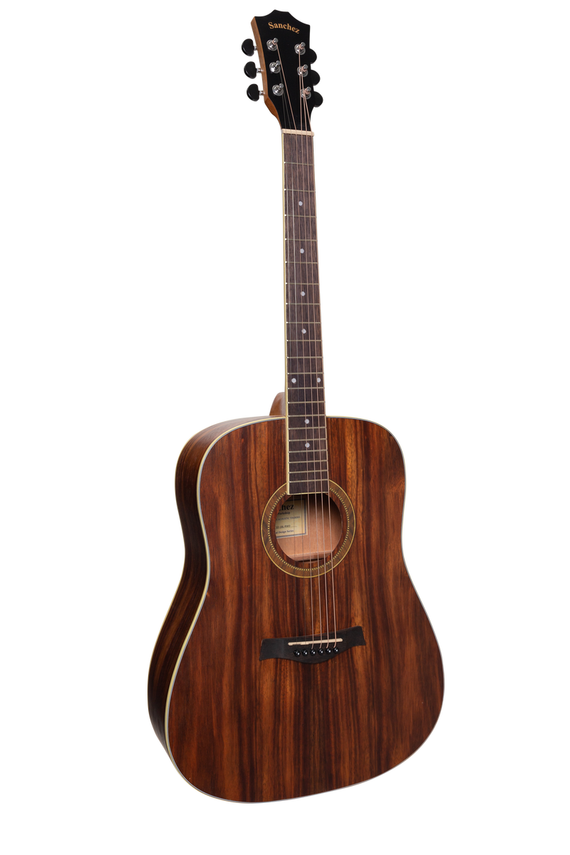 -Sanchez Left Handed Acoustic Dreadnought Guitar Pack (Rosewood)-Living Music