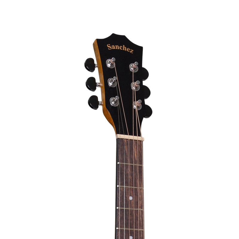 SDC-18L-KOA-Sanchez Left Handed Acoustic-Electric Dreadnought Cutaway Guitar (Koa)-Living Music