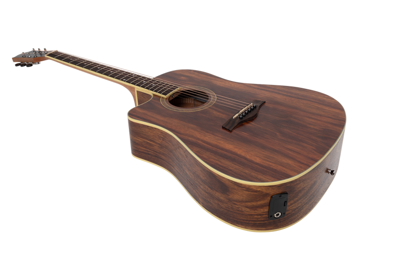 -Sanchez Left Handed Acoustic-Electric Dreadnought Cutaway Guitar Pack (Rosewood)-Living Music