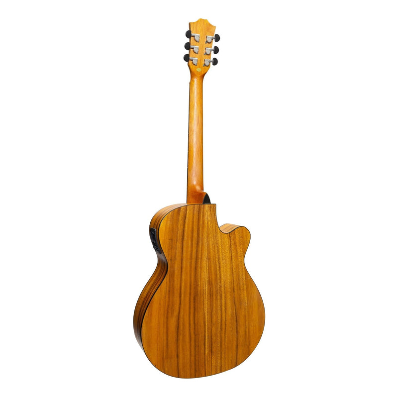 SFC-18L-KOA-Sanchez Left Handed Acoustic-Electric Small Body Cutaway Guitar (Koa)-Living Music