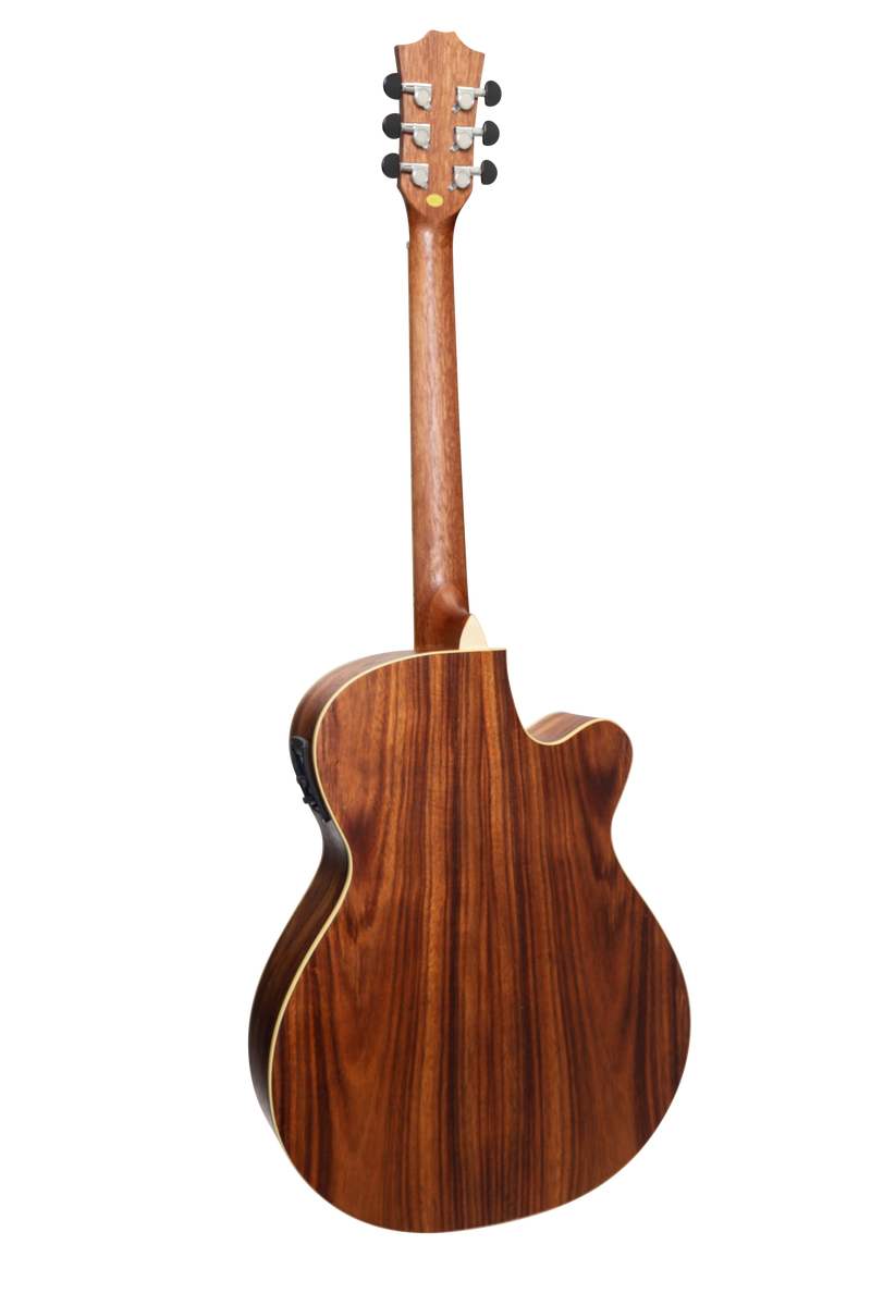 -Sanchez Left Handed Acoustic-Electric Small Body Cutaway Guitar Pack (Rosewood)-Living Music