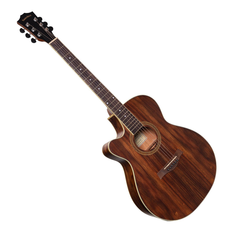 -Sanchez Left Handed Acoustic-Electric Small Body Cutaway Guitar (Rosewood)-Living Music