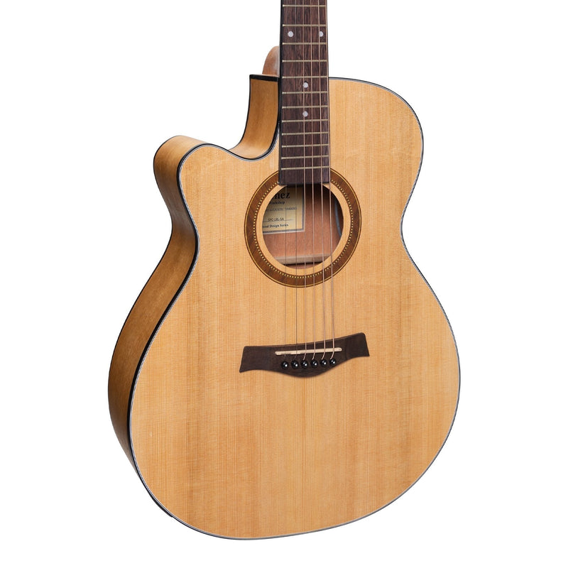 SFC-18L-SA-Sanchez Left Handed Acoustic-Electric Small Body Cutaway Guitar (Spruce/Acacia)-Living Music