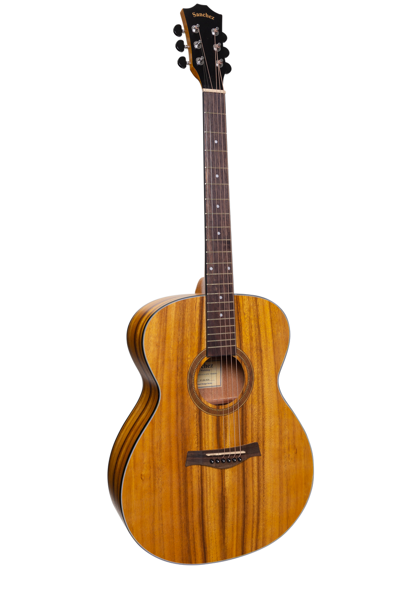 -Sanchez Left Handed Acoustic Small Body Guitar Pack (Koa)-Living Music