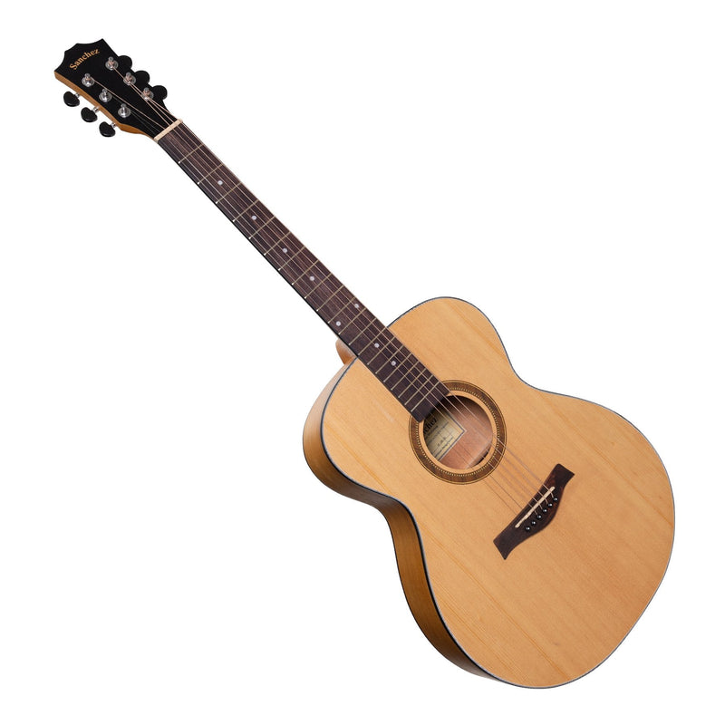 SF-18L-SA-Sanchez Left Handed Acoustic Small Body Guitar (Spruce/Acacia)-Living Music