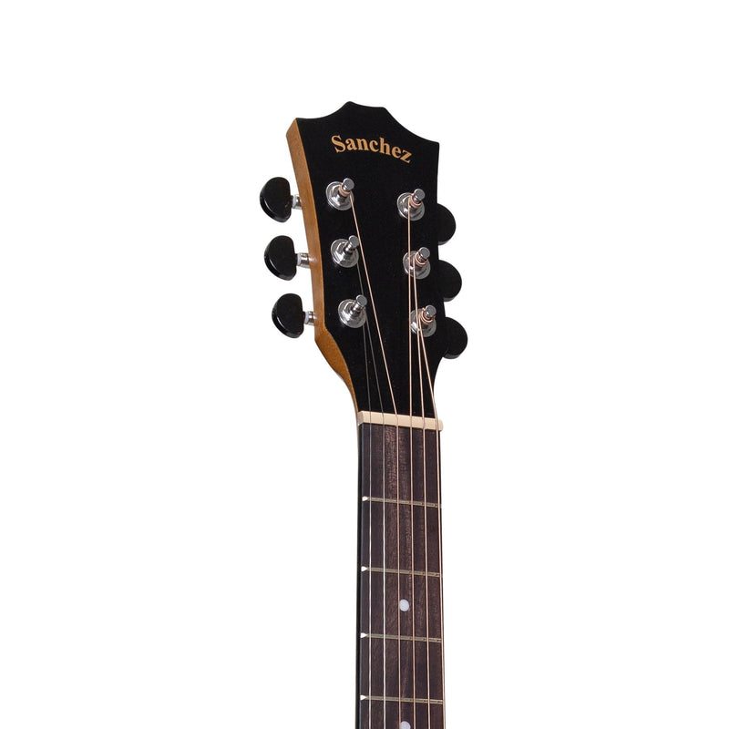 -Sanchez Left Handed Acoustic Small Body Guitar (Spruce/Acacia)-Living Music