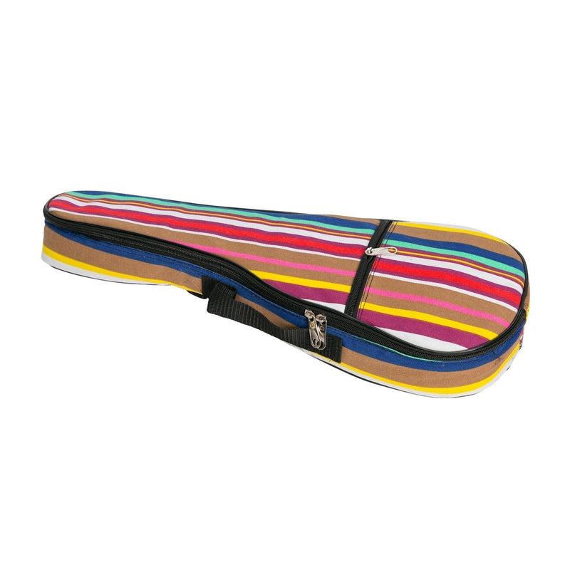 -Sanchez Padded Soprano Ukulele Gig Bag (Stripes)-Living Music