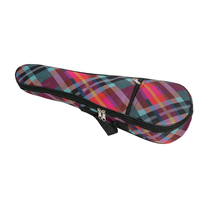 -Sanchez Padded Soprano Ukulele Gig Bag (Tartan)-Living Music